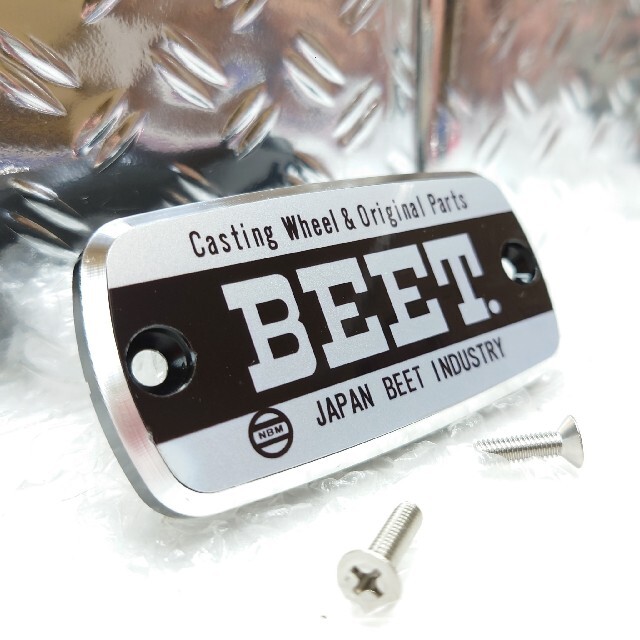 ■純正マスターシリンダーCNCアルミキャップ■ホンダ汎用/BEET ブラック 自動車/バイクのバイク(パーツ)の商品写真