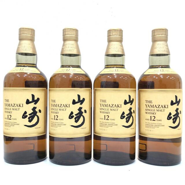 サントリー 山崎 12年 シングルモルトウイスキー 43度 700ml 4本