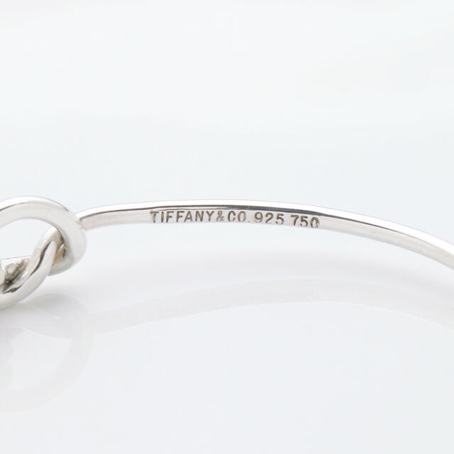 美品 TIFFANY&Co. ティファニー ラブノット 750 925 バングル