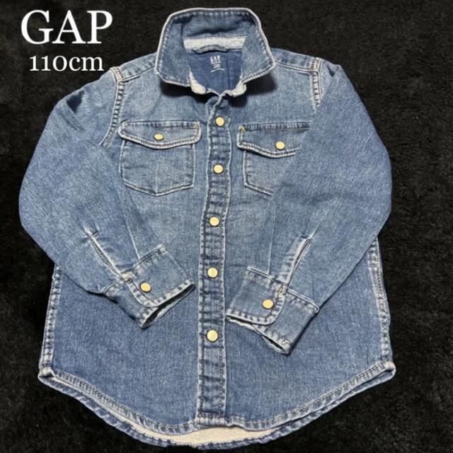 GAP(ギャップ)の【新品】GAPデニムシャツ 110cm キッズ/ベビー/マタニティのキッズ服男の子用(90cm~)(ブラウス)の商品写真