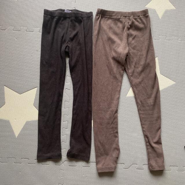 【PAIR MANON】リブスパッツ2枚セット（120.130cm） キッズ/ベビー/マタニティのキッズ服女の子用(90cm~)(パンツ/スパッツ)の商品写真