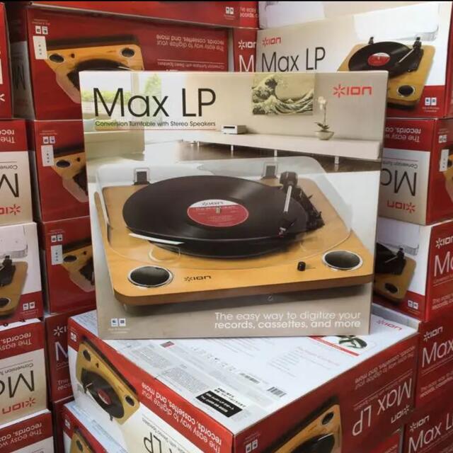 ION Audio Max LP レコードプレーヤー USB端子 スピーカー内蔵付属ソフト