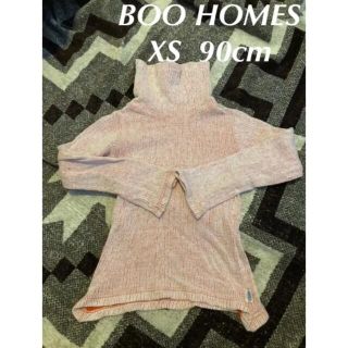 ブーフーウー(BOOFOOWOO)のBOO HOMES 長袖　タートルカットソー　XS 90 ブーホームズ(Tシャツ/カットソー)