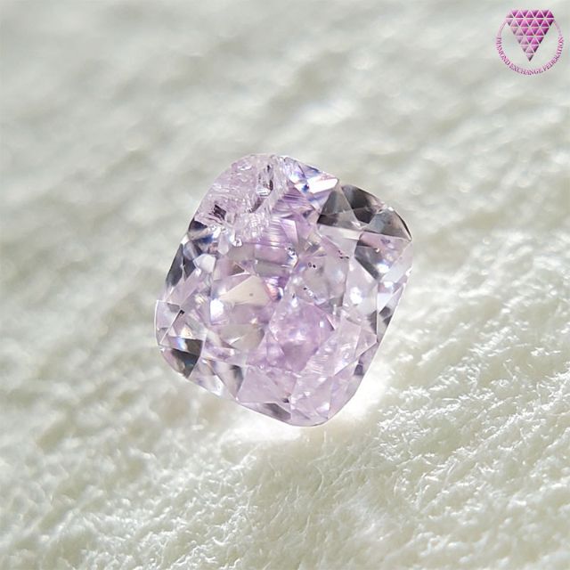 パープル0.095 ct F.L.Pur-Pink I1 天然 ピンク ダイヤモンド