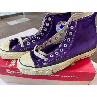 コンバース(CONVERSE)の80s USA製 コンバース オールスター 紫 26.5センチ 新品(スニーカー)