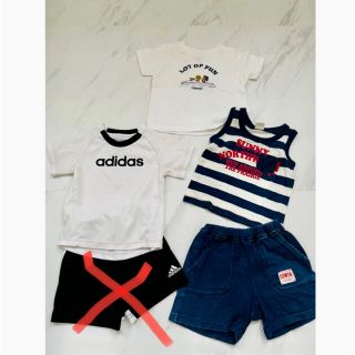 アディダス(adidas)の（中古）アディダス エドウィン スヌーピー 半袖Tシャツ ハーフパンツ 80㎝(Ｔシャツ)