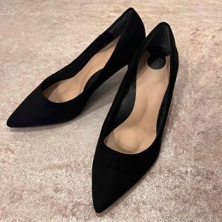 ランダ(RANDA)のおか様　RANDA 3E幅広 アーチサポートパンプスBLACK SUEDE(ハイヒール/パンプス)