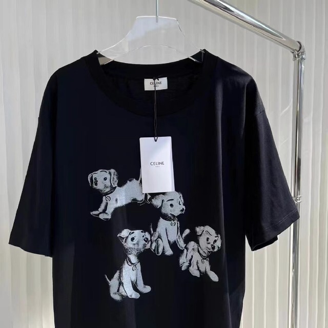 CELINE犬柄TシャツSセリーヌ chateauduroi.co