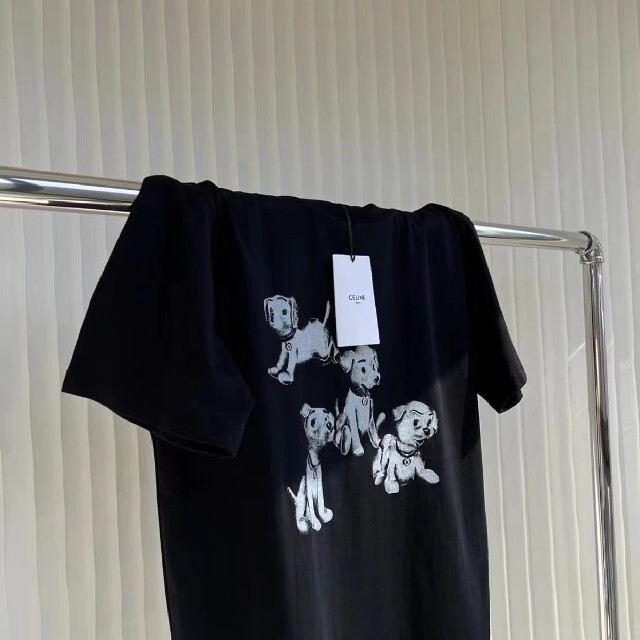 CELINE犬柄TシャツSセリーヌ chateauduroi.co