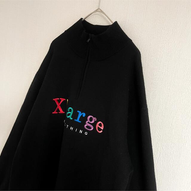 超激安好評 XLARGE xlargeハーフジップ 刺繍ロゴ ニット ビックシルエットの通販 by 古着屋れってぃ｜エクストララージならラクマ 