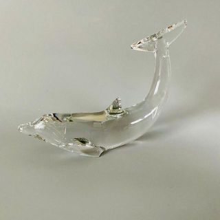 男女兼用 【バカラ】baccarat イルカ 動物 置物 インテリア☆美品