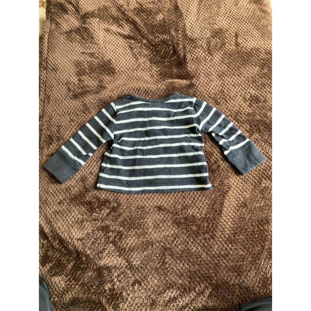 babyGAP(ベビーギャップ)のベビーギャップ　ストライプトレーナー　70センチ キッズ/ベビー/マタニティのベビー服(~85cm)(ロンパース)の商品写真