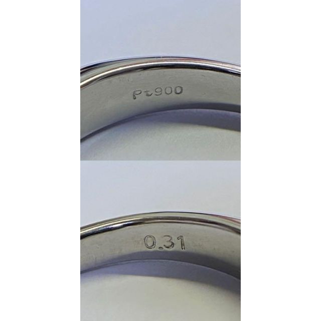 Pt900　高品質ダイヤモンドリング　D0.31ct　サイズ11号　5.0ｇ レディースのアクセサリー(リング(指輪))の商品写真