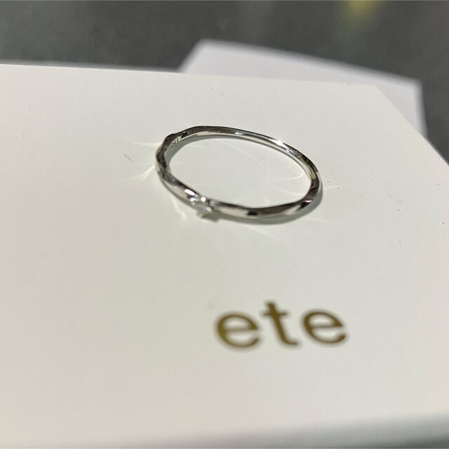 ete(エテ)のete K10WG レイヤード ダイヤモンド リング  9号 レディースのアクセサリー(リング(指輪))の商品写真