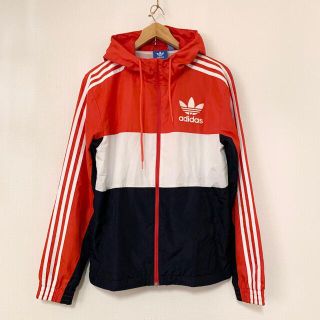 アディダス(adidas)のadidas(GER)ビンテージアスレチックパーカ　ネイビー×ホワイト×レッド(ブルゾン)