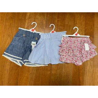 ニシマツヤ(西松屋)の⭐︎りいこ様専用新品⭐︎ 夏物、スカート・キュロット　3枚セット　サイズ110(その他)