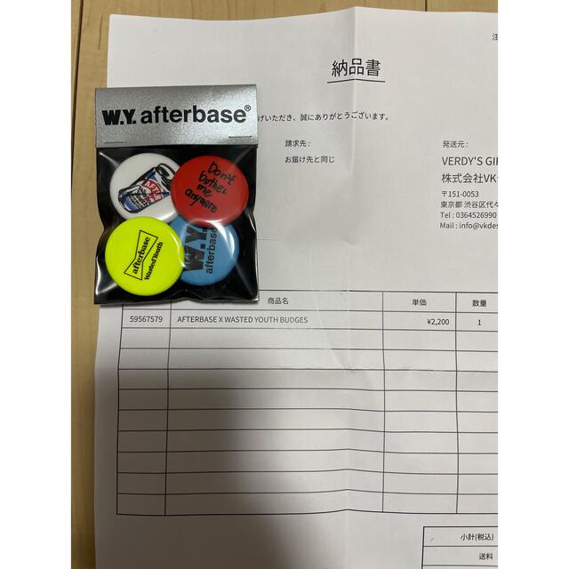 AFTERBASE(アフターベース)のwasted youth after base 缶バッチ エンタメ/ホビーのアニメグッズ(バッジ/ピンバッジ)の商品写真