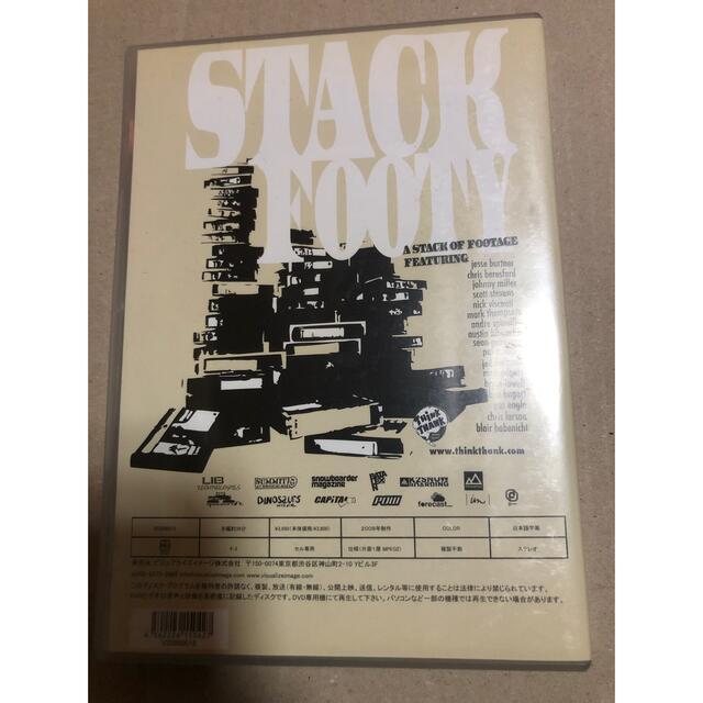スノーボードDVD STACK FOOTY エンタメ/ホビーのDVD/ブルーレイ(スポーツ/フィットネス)の商品写真