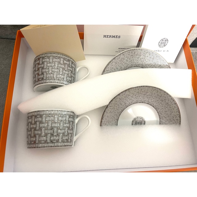 春早割 Hermes - 最終値下げ!【エルメス】モザイク プラチナ ティー