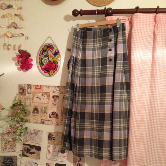 MARGARET HOWELL(マーガレットハウエル)のMHL＊チェック柄ラップスカート レディースのスカート(ロングスカート)の商品写真