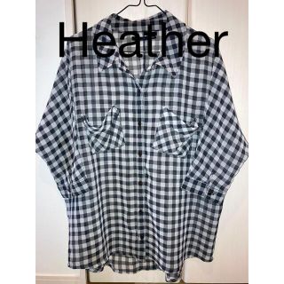 ヘザー(heather)のHeatherヘザー ギンガムチェックシースルーブラウス(シャツ/ブラウス(長袖/七分))