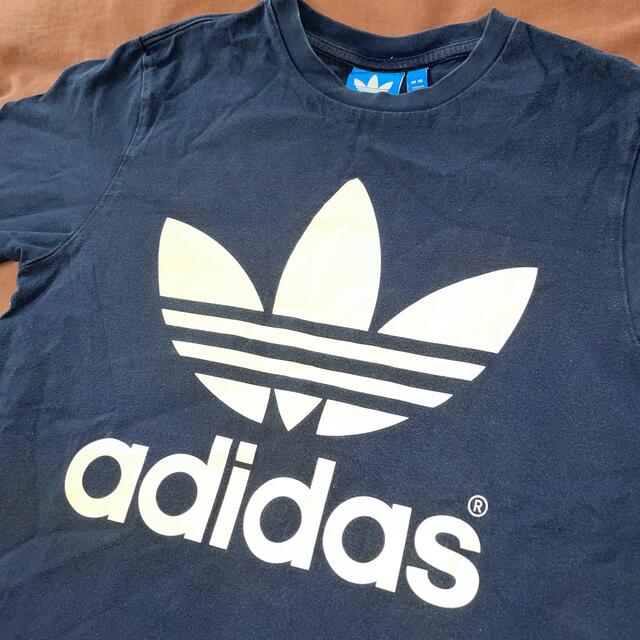 adidas(アディダス)のアディダス オリジナル adidas ビック ロゴ Tシャツ ネイビー 紺 S メンズのトップス(Tシャツ/カットソー(半袖/袖なし))の商品写真