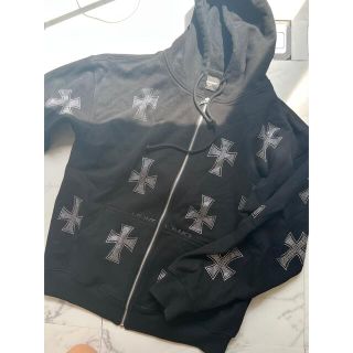 シュプリーム(Supreme)のUNKNOWN Cross Rhinestone Zip Up Hoodie (パーカー)