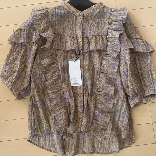 moussy(マウジー)のmoussy SHEER FLOWER RUFFLE BLOUSE レディースのトップス(シャツ/ブラウス(長袖/七分))の商品写真