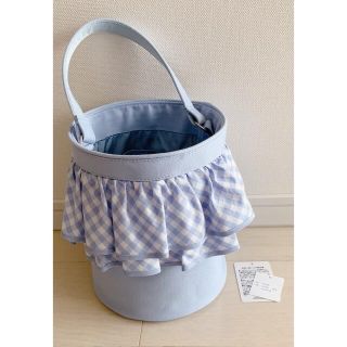 ラドロー(LUDLOW)の美品！セツコサジテール　picnic ブルー(ハンドバッグ)