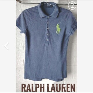 ラルフローレン(Ralph Lauren)のRalph Lauren ② くすみブルーグレー系ビッグポニーポロシャツ(ポロシャツ)