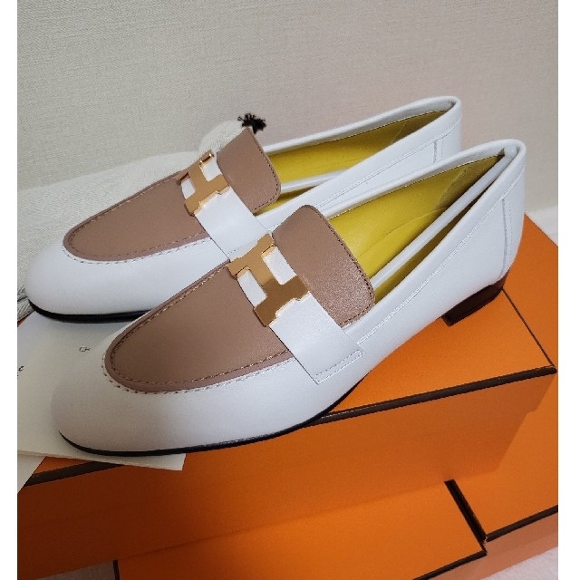 爆買い! Hermes パリ モカシン エルメス HERMES ☆ 新品 - ローファー