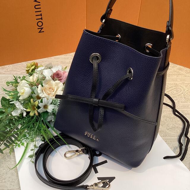 マイケルコ Furla 2way バッグ ネイビー×ブラックの通販 by coco♡'s