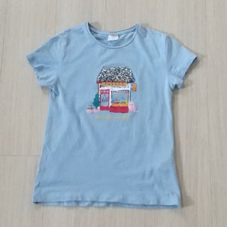 ザラキッズ(ZARA KIDS)の値下げしました！ZARA 140センチ 水色 Tシャツ ガールズ(Tシャツ/カットソー)