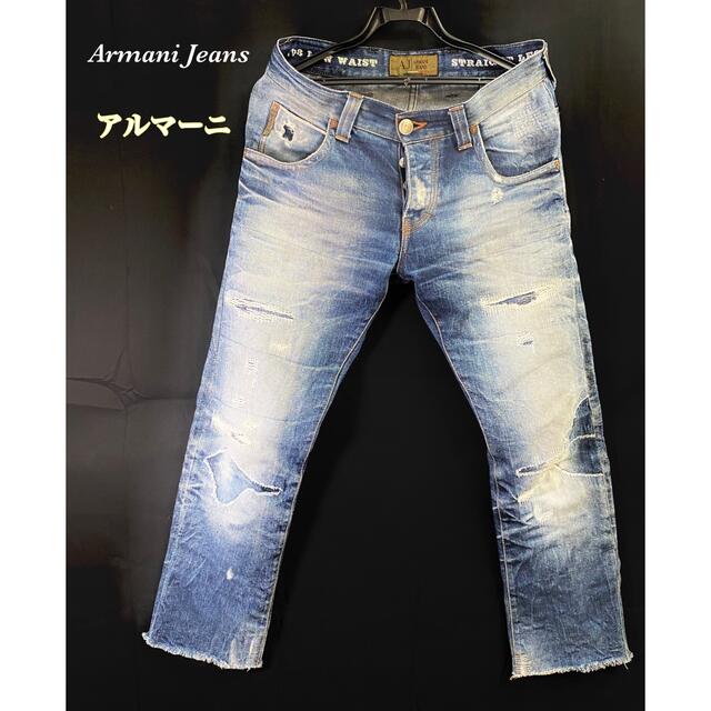 ARMANI JEANS(アルマーニジーンズ)のアルマーニ　ジーンズ　ダメージパンツ メンズのパンツ(デニム/ジーンズ)の商品写真