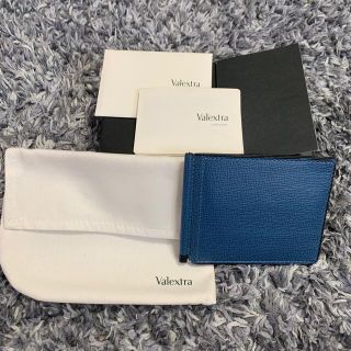 ヴァレクストラ Valextra マネークリップ付き カードケース 二つ折り
