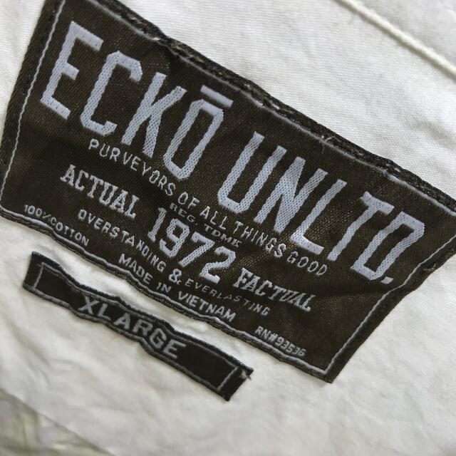 ECKO UNLTD(エコーアンリミテッド)の【希少デザイン】エコーアンリミテッド eco unltd 半袖シャツ XL 白 メンズのトップス(シャツ)の商品写真