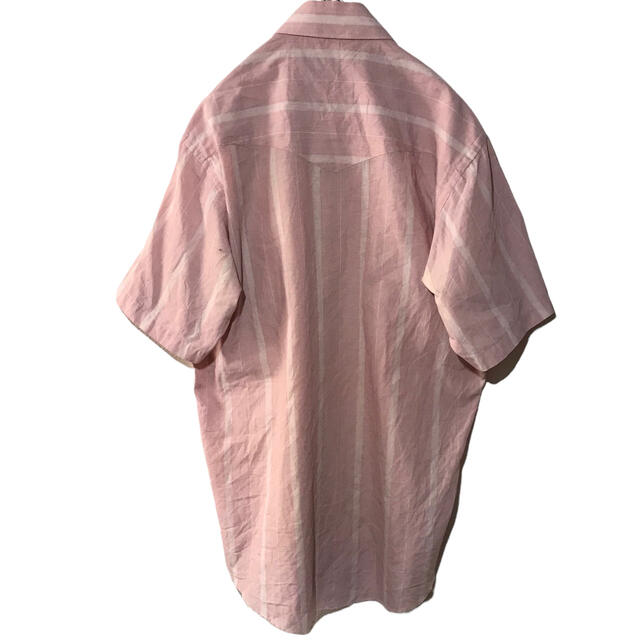 Wrangler(ラングラー)の【希少デザイン】ラングラー Wrangler 半袖シャツ ストライプ xL 古着 メンズのトップス(シャツ)の商品写真