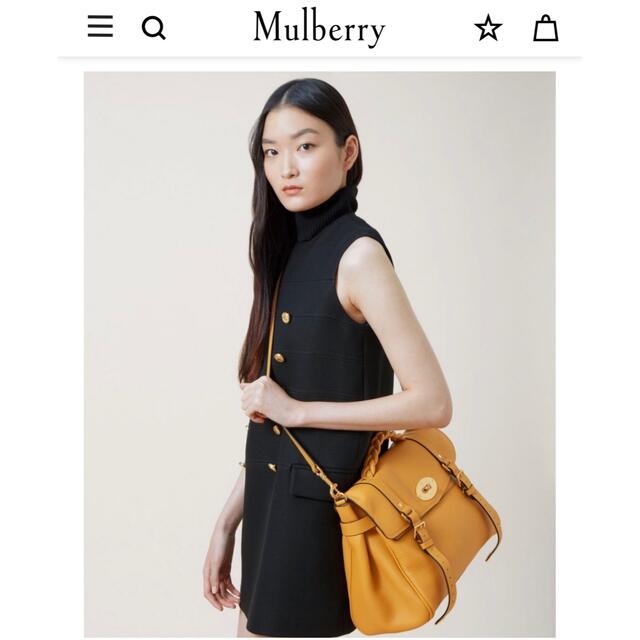 Mulberry(マルベリー)のマルベリー オーバーサイズドアレクサ ディープアンバー ヘビー グレイン レザー レディースのバッグ(ショルダーバッグ)の商品写真