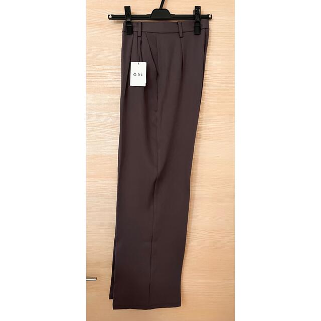 センタープレス ストレートパンツ(モカブラウン)