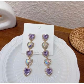 パメオポーズ(PAMEO POSE)のfive consecutive heart  earring(ピアス)