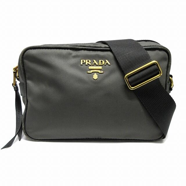 プラダ PRADA ナイロン レザー クロスボディ ショルダー バッグ▽３