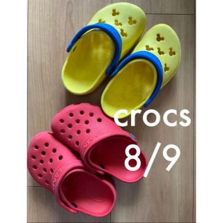 クロックス(crocs)のcrocs 2足セット　クロックス 15cm ディズニー　ミッキー　8 9(サンダル)