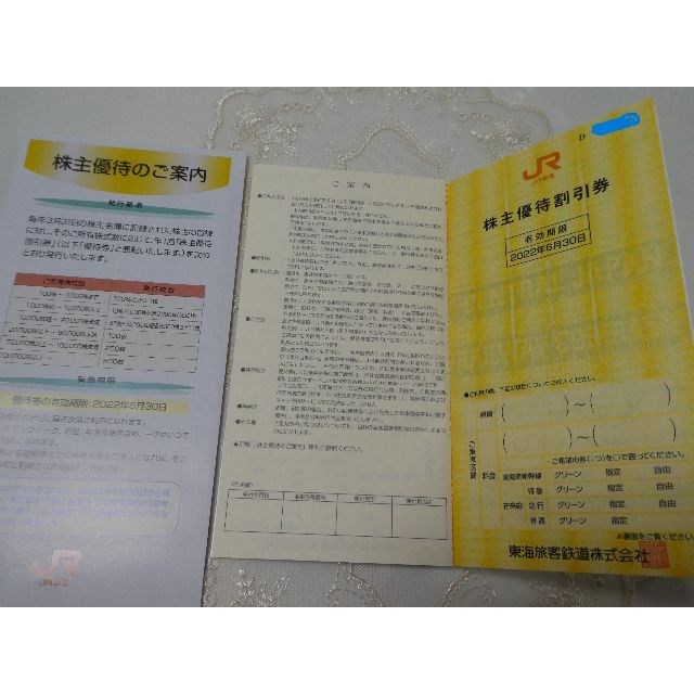 JR東海　株主優待割引券　４枚セット チケットの優待券/割引券(その他)の商品写真