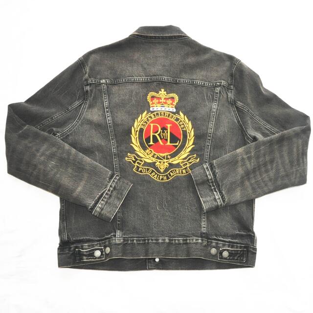 RL BIG CROWN EMBROIDERY DENIM JACKET