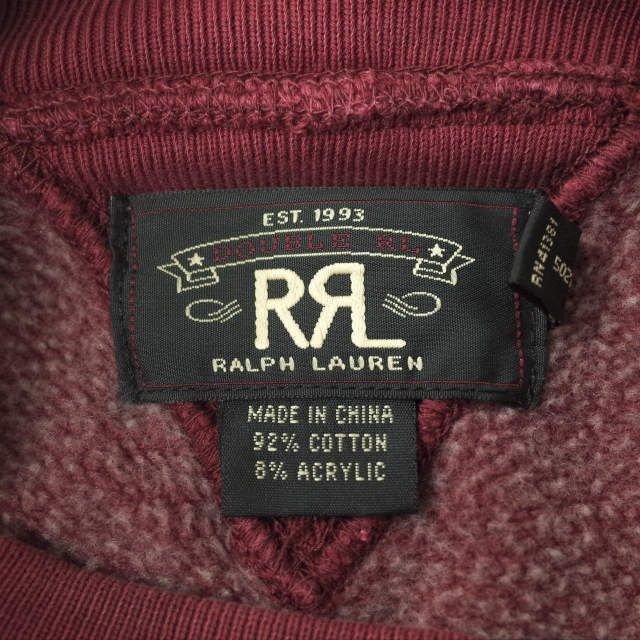 RRL - RRL AFTERHOOD PARKA 後付けスウェットプルオーバーパーカーの ...