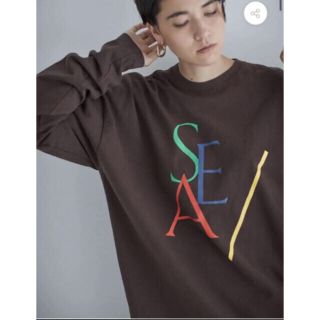 シー(SEA)のSEA  GRAPHIC L/S TEE (SEA)   サイズ1 ブラウン(Tシャツ(長袖/七分))