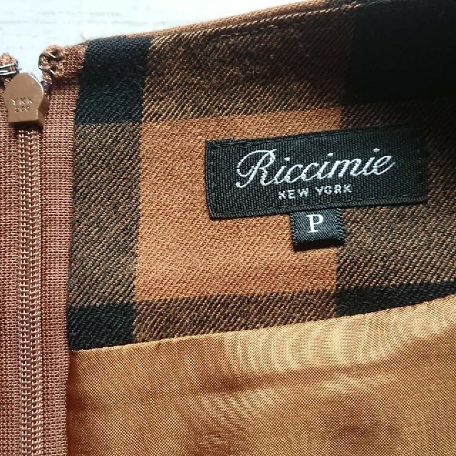 Riccimie New York(リッチミーニューヨーク)の美品！riccimie★日本製★ウール入りブロックチェック×ミニスカート レディースのスカート(ミニスカート)の商品写真