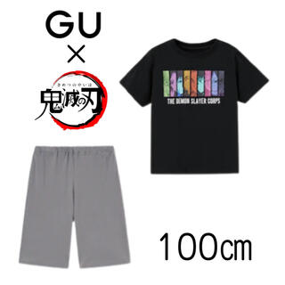 ジーユー(GU)の【新品未使用】GU KIDS 鬼滅の刃 ラウンジセット(半袖) 100(パジャマ)