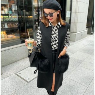 エイミーイストワール(eimy istoire)のシェリエ　ボウタイブラウス　千鳥柄　ZARA moussy リエンダ(シャツ/ブラウス(長袖/七分))