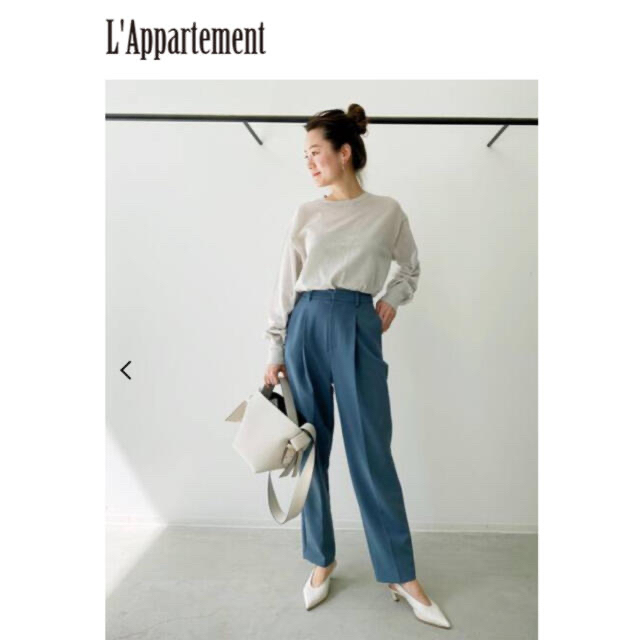 L'Appartement DEUXIEME CLASSE(アパルトモンドゥーズィエムクラス)の美品！L'Appartement C/N Sheer KNIT  グレーA レディースのトップス(ニット/セーター)の商品写真